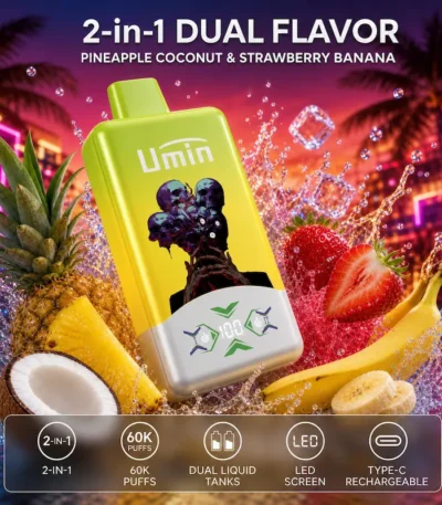 Umin 2 in 1 Dual Flavor 60000 – płynne przełączanie między 2 ulubionymi smakami | JednoPuff.pl