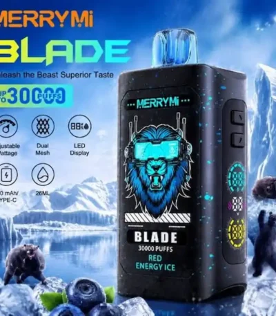 Merrymi Blade 30000 – nowoczesny vape jednorazowy z szybkim ładowaniem USB-C | JednoPuff.pl