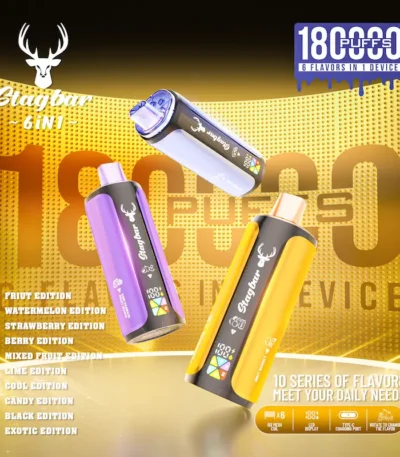 Stag Bar 6 in 1 180000 – rewolucyjny vape 6-smakowy o rekordowej pojemności 108ml | JednoPuff.pl