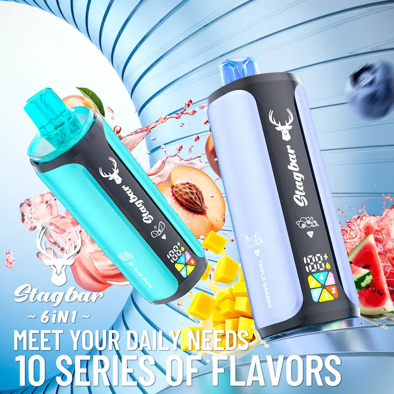 Stag Bar 6 in 1 180000 – rewolucyjny vape 6-smakowy o rekordowej pojemności 108ml | JednoPuff.pl